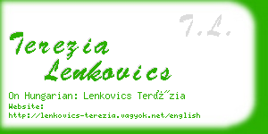 terezia lenkovics business card